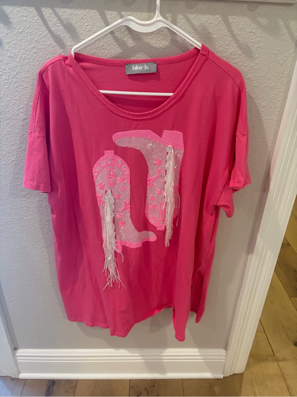 Pink Fringe Tee